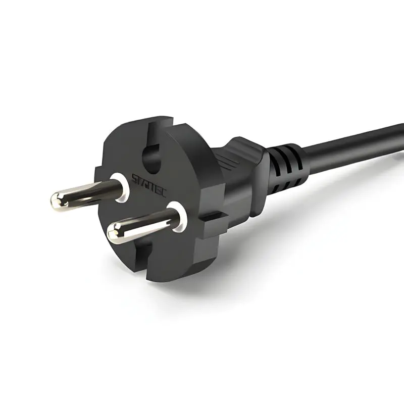 Cables de alimentación europeos de 2 y 3 polos aprobados por VDE/CE