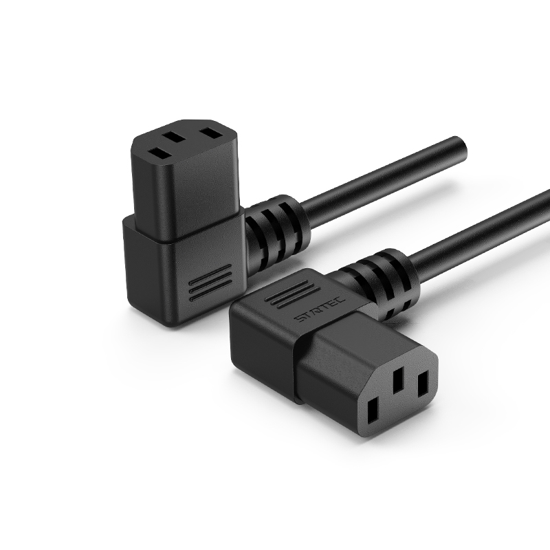 Cable de alimentación macho a macho en forma de T con conector IEC C13 de tres orificios UE/Corea